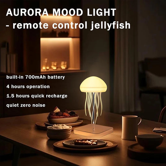 Rechargeable LED Jellyfish Lamp with Remote | Calming Mood Night Light