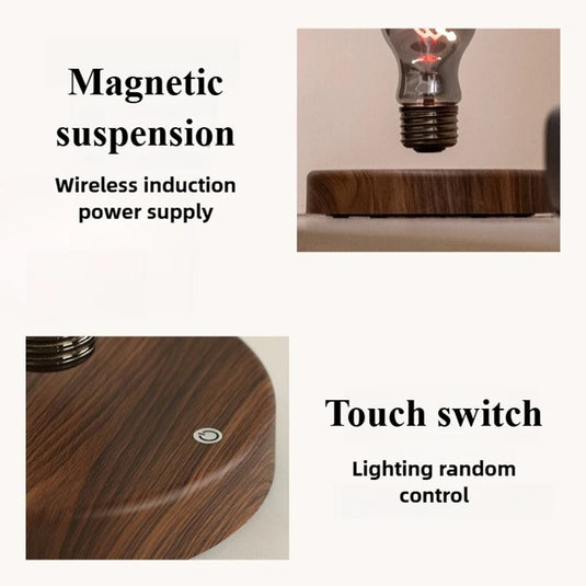 Magnetic Levitating 360° Rotation Light Bulb Lamp For Home Office Desk Decoration