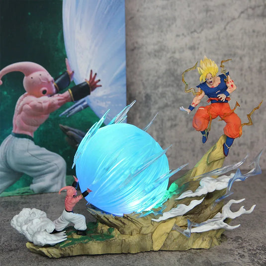 ragon Ball Z: Goku Super Saiyan vs Buu Diorama Statue | 21cm PVC Figure