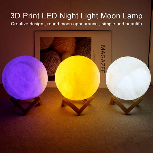 Mini Moon LED Night Light | Galaxy Lamp for Kids Bedroom Decor & Gift