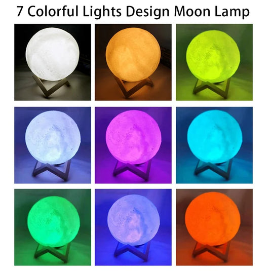 Mini Moon LED Night Light | Galaxy Lamp for Kids Bedroom Decor & Gift