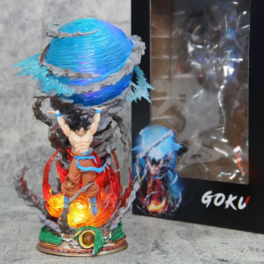 Dragon Ball Z Goku Spirit Bomb LED Figure | Anime Collectible Decor