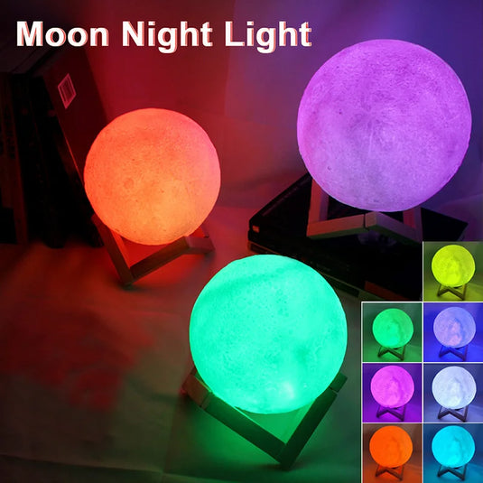 Mini Moon LED Night Light | Galaxy Lamp for Kids Bedroom Decor & Gift