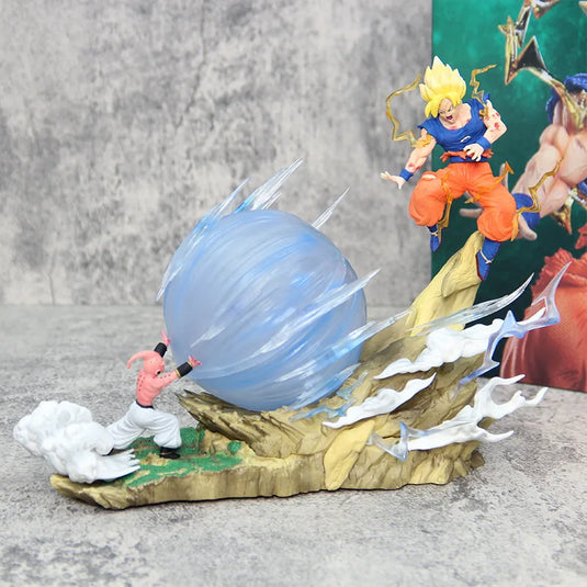 ragon Ball Z: Goku Super Saiyan vs Buu Diorama Statue | 21cm PVC Figure