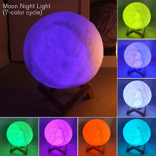 Mini Moon LED Night Light | Galaxy Lamp for Kids Bedroom Decor & Gift