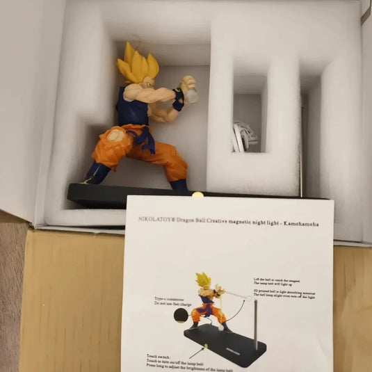 Bandai Dragon Ball Z Goku Kamehameha Magnetic Night Light & Desk Lamp