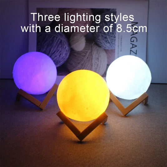 Mini Moon LED Night Light | Galaxy Lamp for Kids Bedroom Decor & Gift