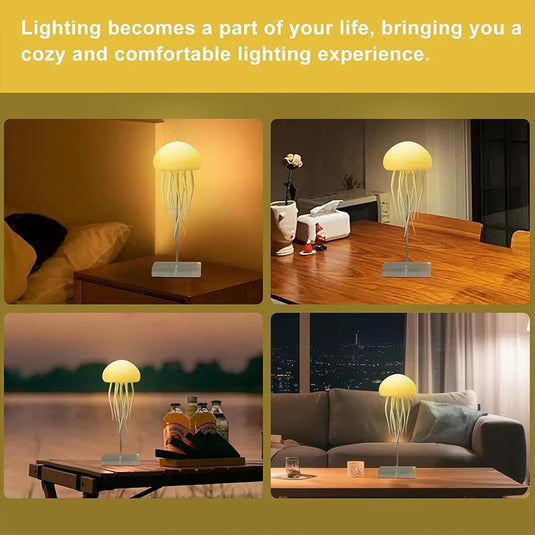 Rechargeable LED Jellyfish Lamp with Remote | Calming Mood Night Light