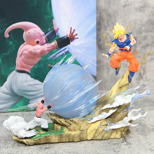 ragon Ball Z: Goku Super Saiyan vs Buu Diorama Statue | 21cm PVC Figure
