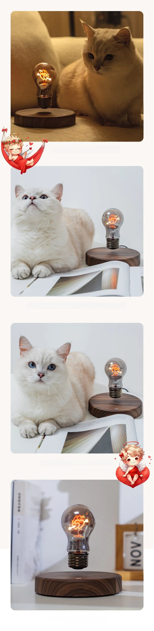 Magnetic Levitating 360° Rotation Light Bulb Lamp For Home Office Desk Decoration