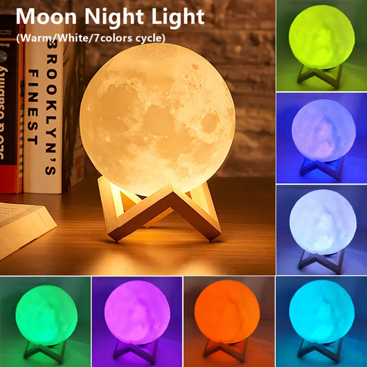 Mini Moon LED Night Light | Galaxy Lamp for Kids Bedroom Decor & Gift
